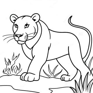 Woeste Leeuwin Jag Inkleurblad 86494 27247