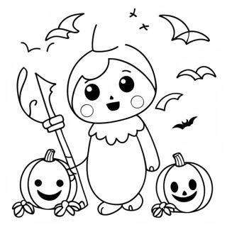 Halloween Kawaii Inkleurbladsye