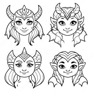 Fantastiese Avatar Skepsels Inkleurblad 86903-27537