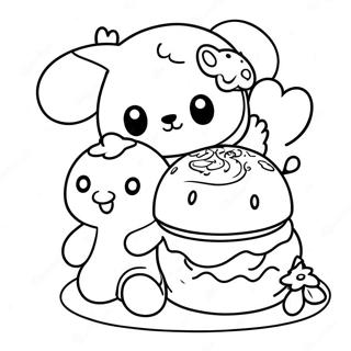 Rilakkuma Cinnamoroll Inkleurbladsye