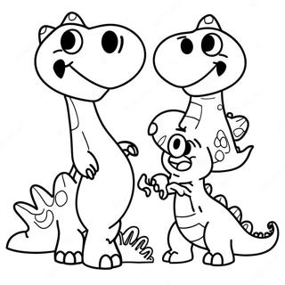 Vriendelike Dinosourusse Inkleurblad 87084-27681