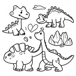 Vriendelike Dinosourusse Inkleurblad 87084-27682