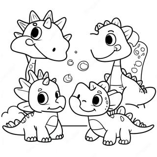 Vriendelike Dinosourusse Inkleurblad 87084-27684