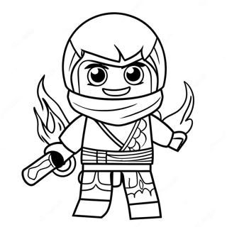 Kai Ninjago Met Vuur Element Inkleurblad 87235 27789