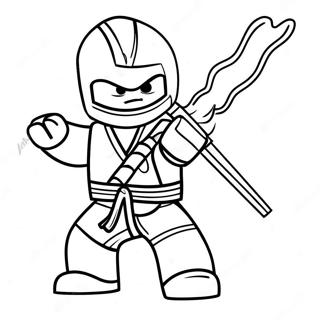 Kai Ninjago Met Vuur Element Inkleurblad 87235 27790