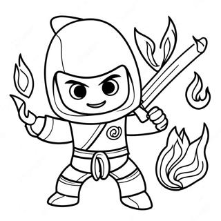 Kai Ninjago Met Vuur Element Inkleurblad 87235 27791
