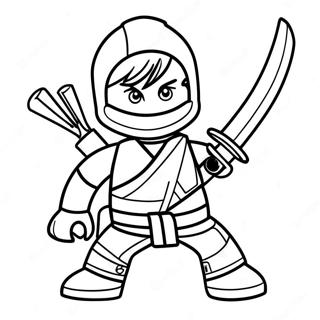 Kai Ninjago Met Swaard Inkleurblad 87237 27799