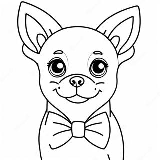 Chihuahua Met N Vlinderdas Inkleurblad 87494 27993