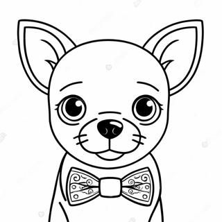 Chihuahua Met N Vlinderdas Inkleurblad 87494 27994