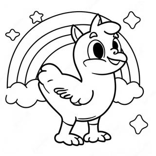 Chica Met N Reenboog Agtergrond Inkleurblad 87648-28120