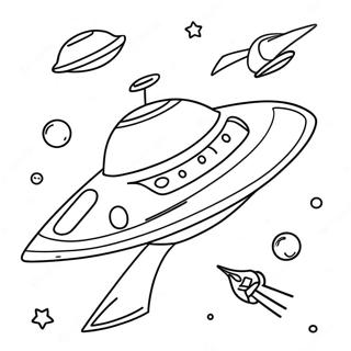 Galaktiese Ruimteskepe Inkleurblad 87698 28149