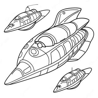 Galaktiese Ruimteskepe Inkleurblad 87698 28150