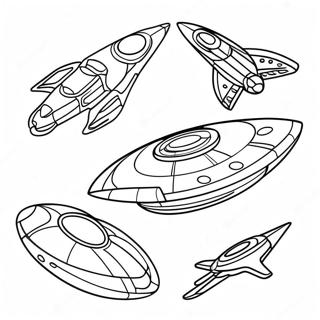 Galaktiese Ruimteskepe Inkleurblad 87698 28151