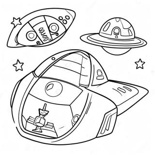 Galaktiese Ruimteskepe Inkleurblad 87698 28152