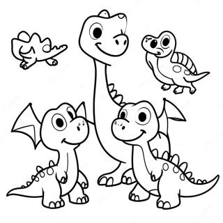 Vriendelike Dinosaurus Familie Inkleurblad 87800-28225