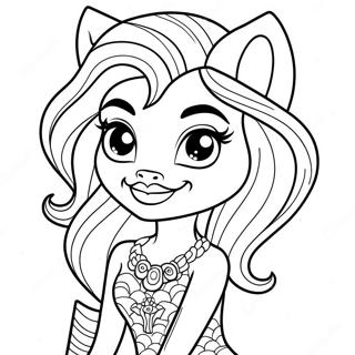 Clawdeen Wolf Monster Hoer Inkleurblad 87875-28463