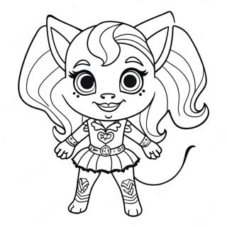 Clawdeen Wolf In Spookagtige Kleding Inkleurblad 87876-28288
