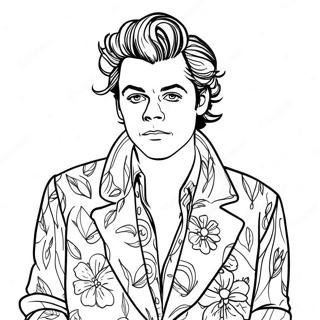 Harry Styles Met Kleurvolle Outfit Kleurblad 88339 28828