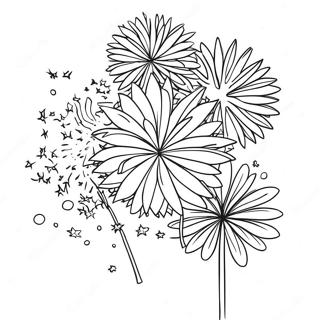 Barsende Vuurwerke Viering Inkleurblad 88496-28949