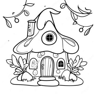 Betowerde Fairy Huis Met Sprankelende Ligte Inkleurblad 88909 29276