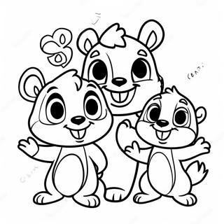 Chip En Dale Met Vriende Inkleurblad 89524-29741