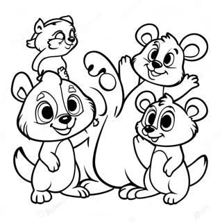 Chip En Dale Met Vriende Inkleurblad 89524-29743