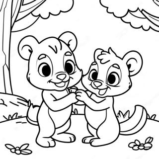 Chip En Dale Speel In Die Park Inkleurblad 89525-29748