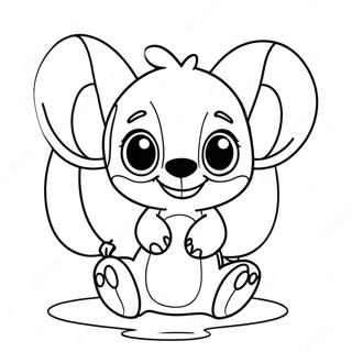 Gelukkige Stitch Met Ballonne Inkleurblad 89550 29764