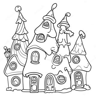 Kleurvolle Whoville Huise Inkleurblad 89886 30020