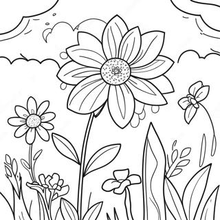 Helder Aquarel Blomtuin Inkleurblad 90068-30170