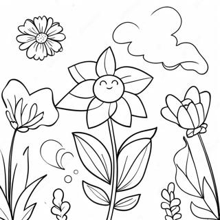 Helder Aquarel Blomtuin Inkleurblad 90068-30171