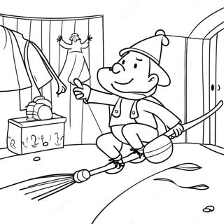 Avontuurlike Kamer Op Die Besem Inkleurblad 90353-30386