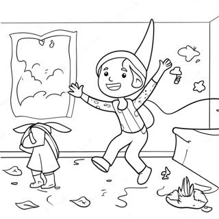 Avontuurlike Kamer Op Die Besem Inkleurblad 90353-30388