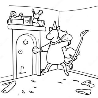 Kleurvolle Kamer Op Die Besem Inkleurblad 90354-30390