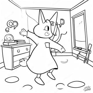 Kleurvolle Kamer Op Die Besem Inkleurblad 90354-30391