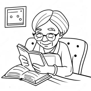 Ouma Wat N Boek Lees Inkleurblad 90405-30428