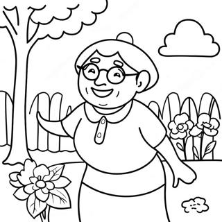 Speelse Ouma In N Tuin Inkleurblad 90406-30429