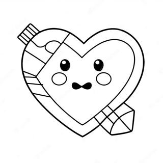 Oulike Gebroke Hart Met Plakker Inkleurblad 90482-30484