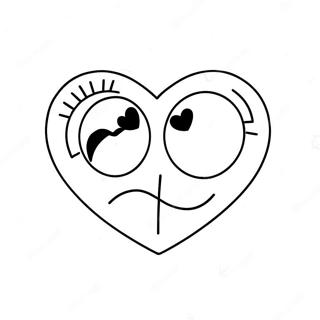 Grappige Gebroke Hart Met Oe Inkleurblad 90484-30490