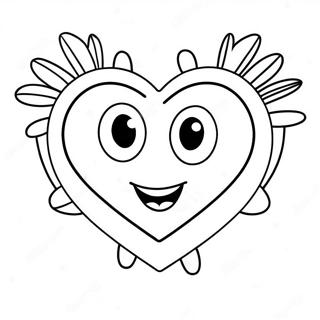 Grappige Gebroke Hart Met Oe Inkleurblad 90484-30491