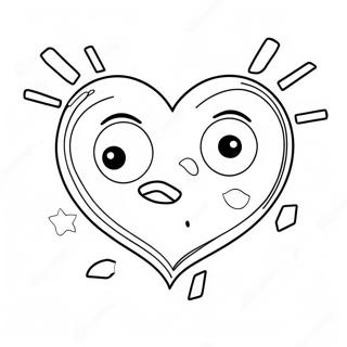 Grappige Gebroke Hart Met Oe Inkleurblad 90484-30492
