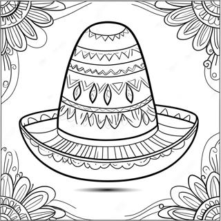 Tradisionele Mexikaanse Hoed Inkleurblad 90560 30545