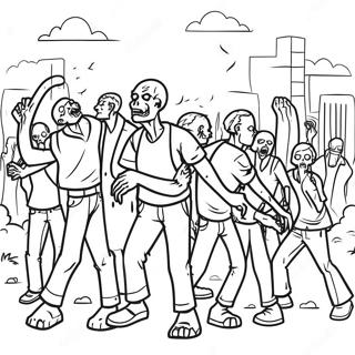 Zombie Apokalips Toneel Inkleurblad 90639-30609