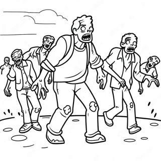 Zombie Apokalips Toneel Inkleurblad 90639-30610