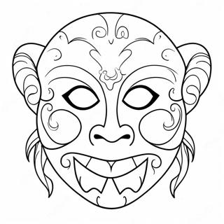 Grappige Halloween Masker Inkleurblad 90663-30623