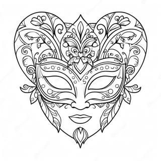 Elegante Venetiaanse Masker Inkleurblad 90664-30628