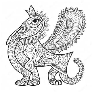 Fyn Alebrije Ontwerp Inkleurblad 91254-31156