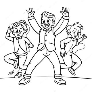 Grappige Tik Tok Dansbewegings Inkleurblad 91610-31429