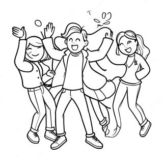 Grappige Tik Tok Dansbewegings Inkleurblad 91610-31432