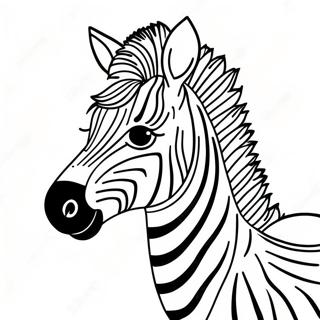 Zebra Met N Kleurruimte Agtergrond Inkleurblad 91711-31506